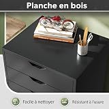 DEVAISE Archivio a 5 Cassetti, Mobile Sottoscrivania in Legno per Documenti A4/Letter/Legal, Nero - 4