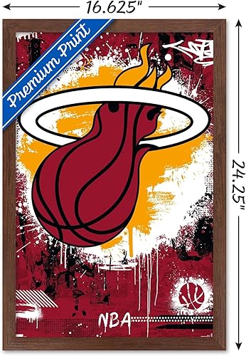 Vista 14 de Trends International NBA Miami Heat - Póster de pared con logotipo Maximalist 23, 34 pulgadas de largo x 22.4 pulgadas de ancho, paquete de póster