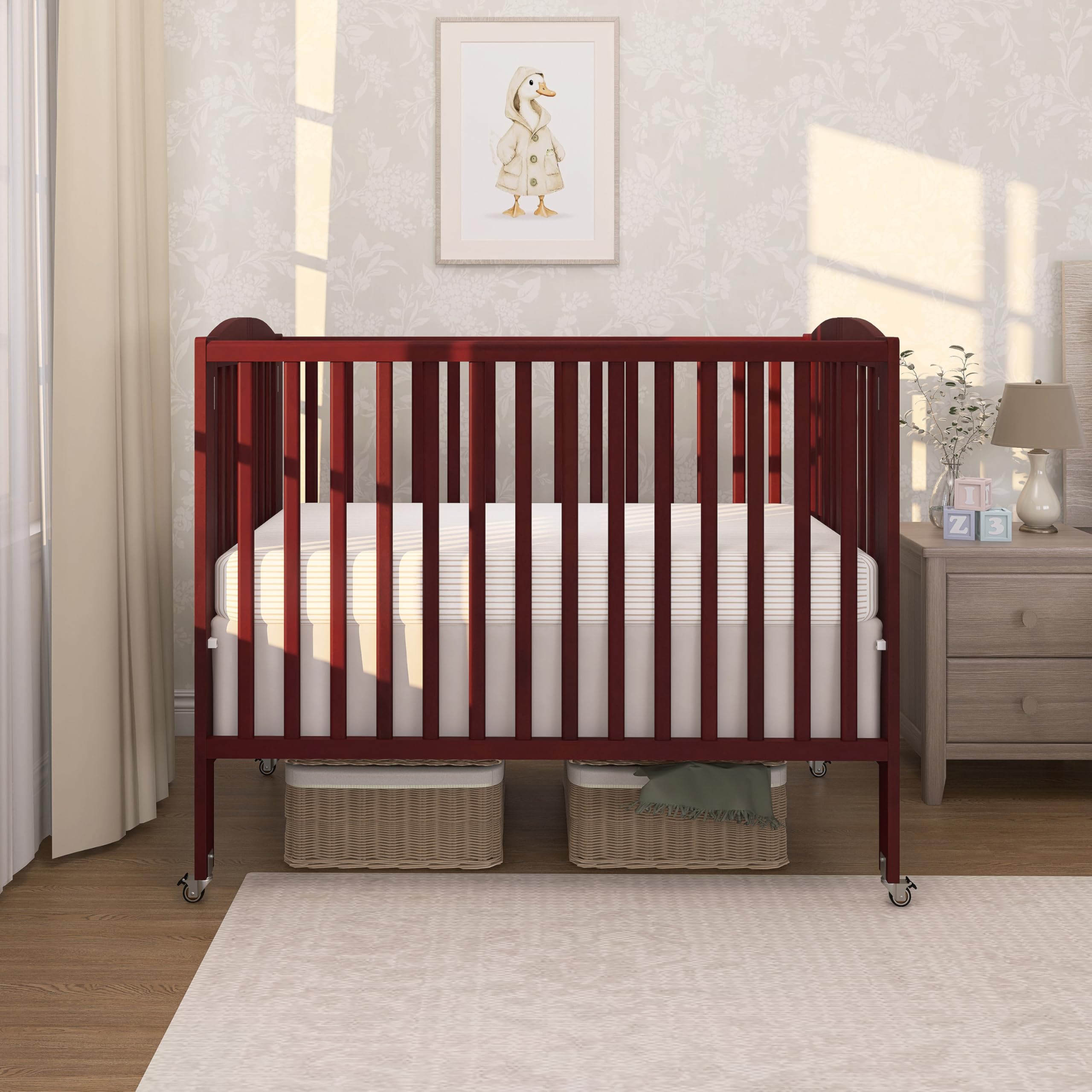 Amazon.com : Dream On Me Full-Size 2-in-1 Folding Baby Crib in
