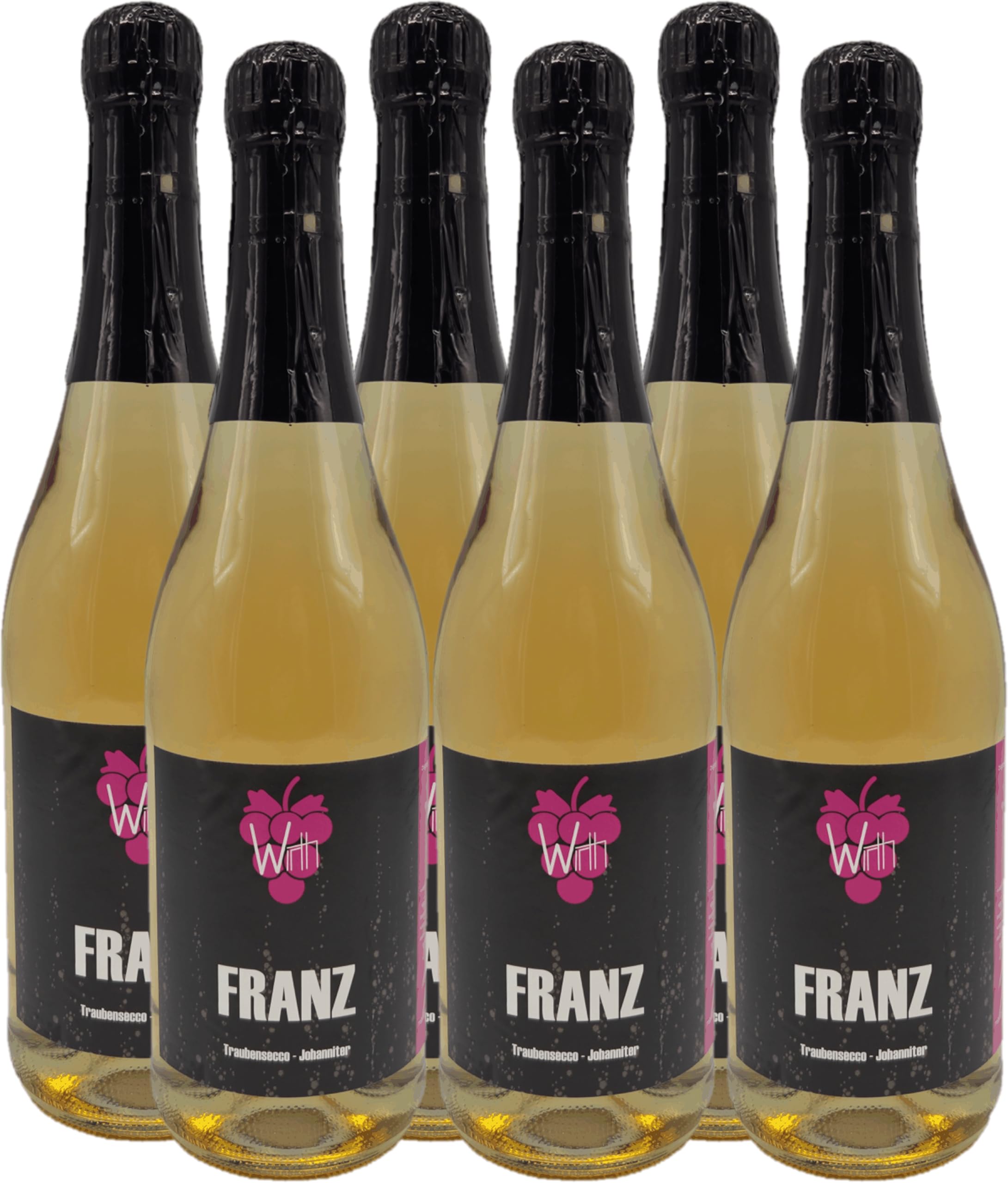 Weingut Wirth - Franz Traubensaftsecco weiß - Johanniter, direkt vom Winzer (6 Flaschen)