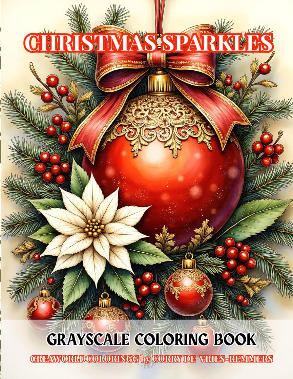 Christmas sparkle: 55 Elegant Holiday Illustrations to Color with Joy and Create Calm This Christmas Season