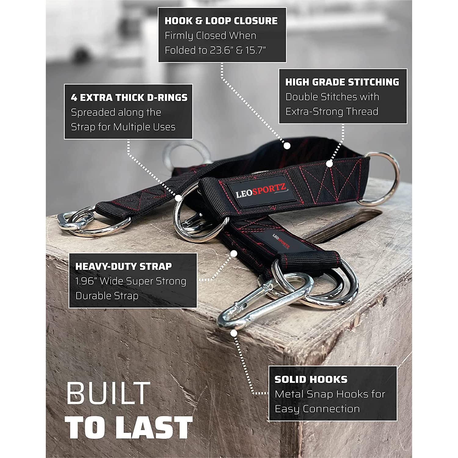 Review Leosportz® Gym Cable Attachment Straps For Heavy Workout