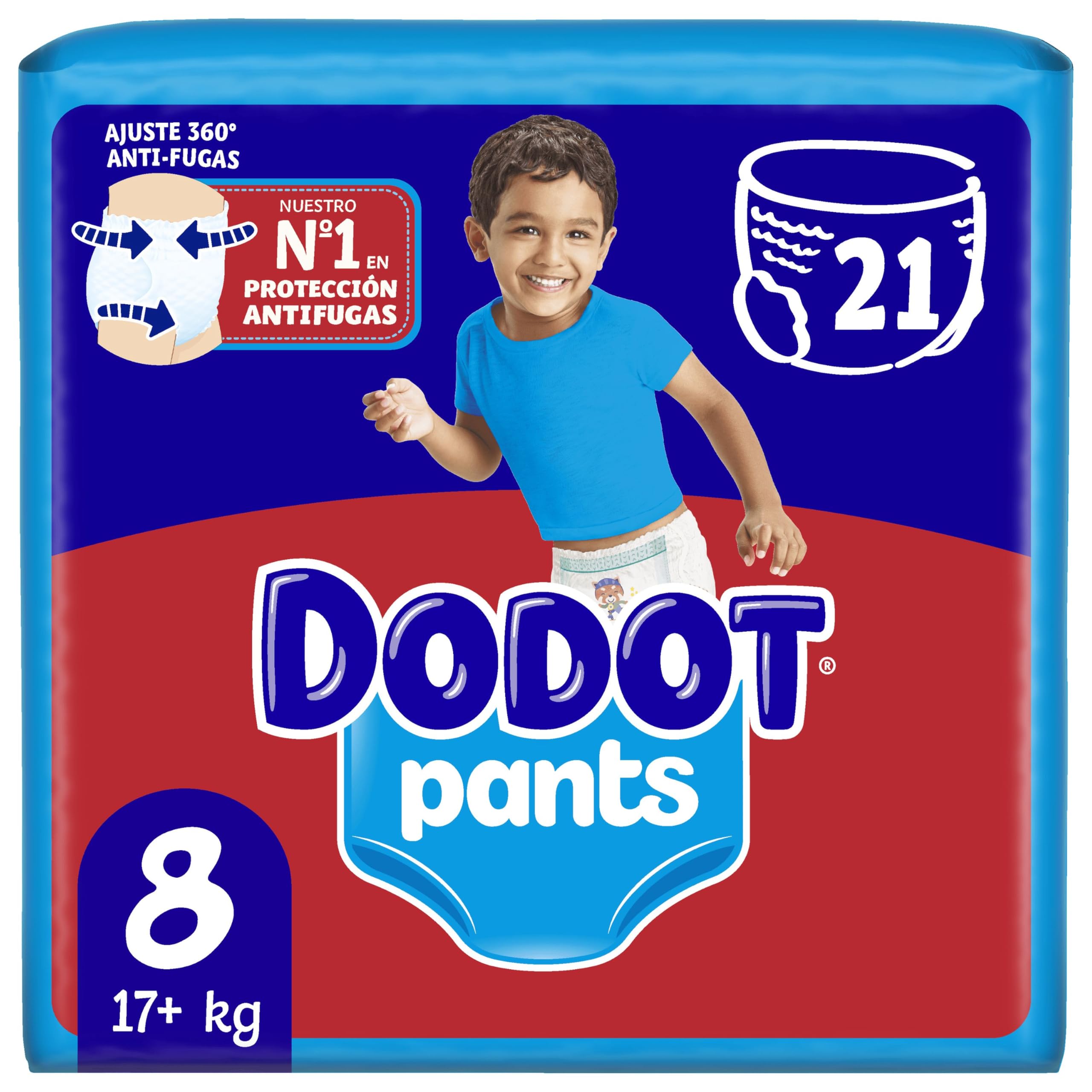 Dodot Bebé Pants Pañales, Talla 7,+15 kg, 88 Pañales, Pañal-Braguita con Ajuste 360° Anti-Fugas — view 12