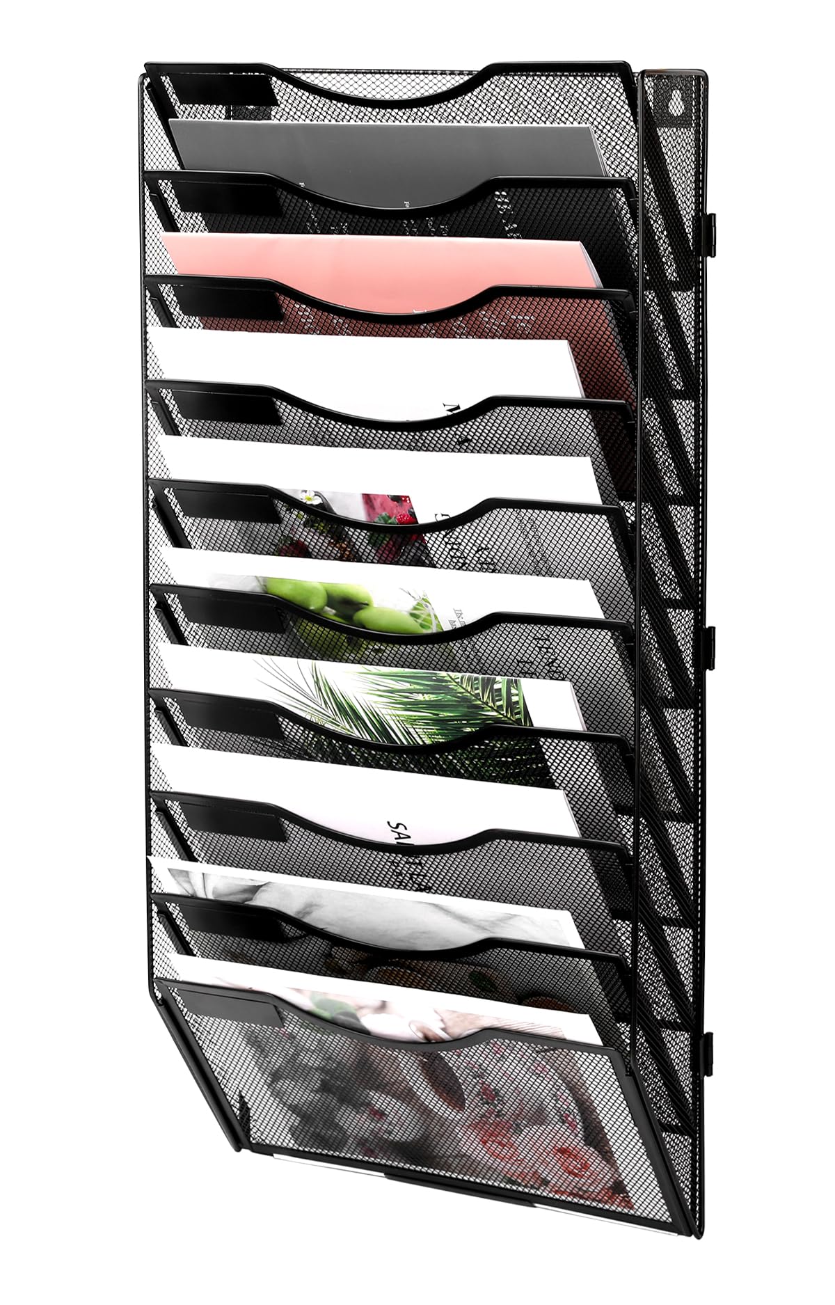 EasyPAG Mesh Wall File Holder 10 Pocket Assembly Office Hanging File