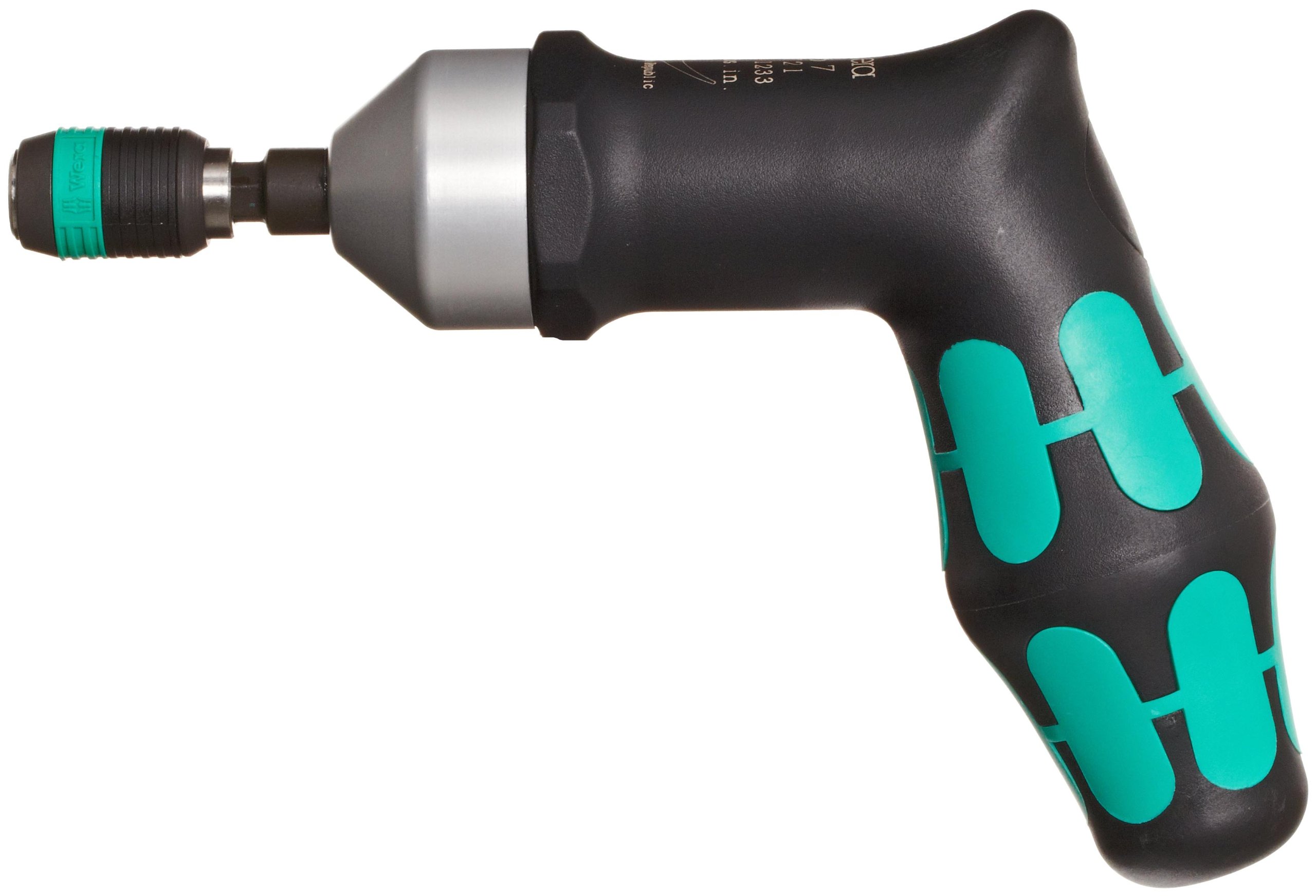 Wera 05074721001 Kraftform 7467 Hexagon Torque Screwdriver, 1/4" Head, 25.0-55.0"/lbs Pre-Set Adjustable Torque Range
