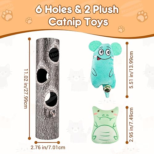 Miniatura 2 de Homrich Juguetes interactivos de rompecabezas para gatos de interior, juguetes divertidos para gatos con hierba gatera de felpa, diversión para