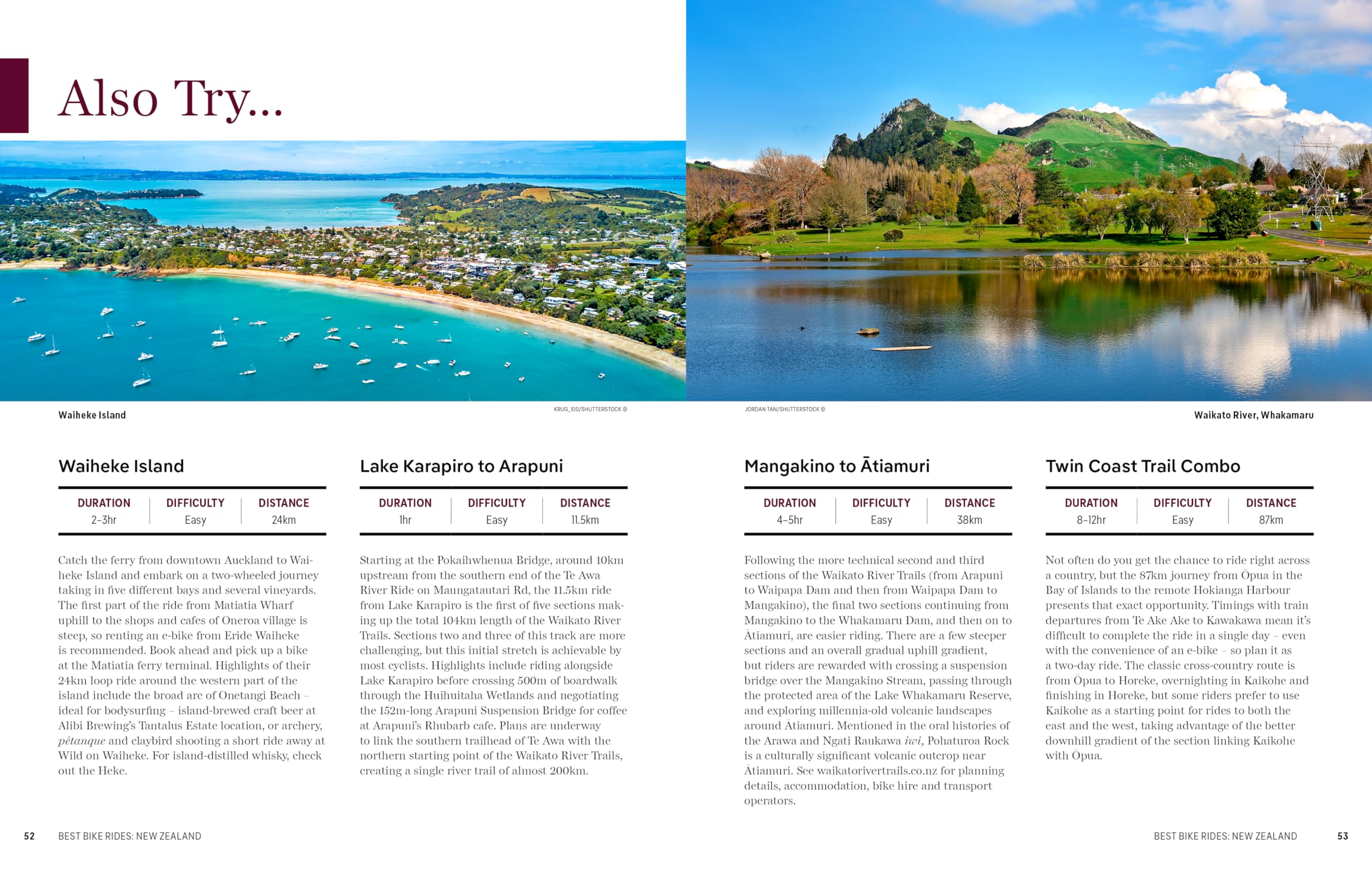 Best Bike Rides New Zealand 1ed -anglais-: 48 Day Trips on Two Wheels | Detailed Directions & Maps | Covers Marlborough, Bay of Islands and Queenstown