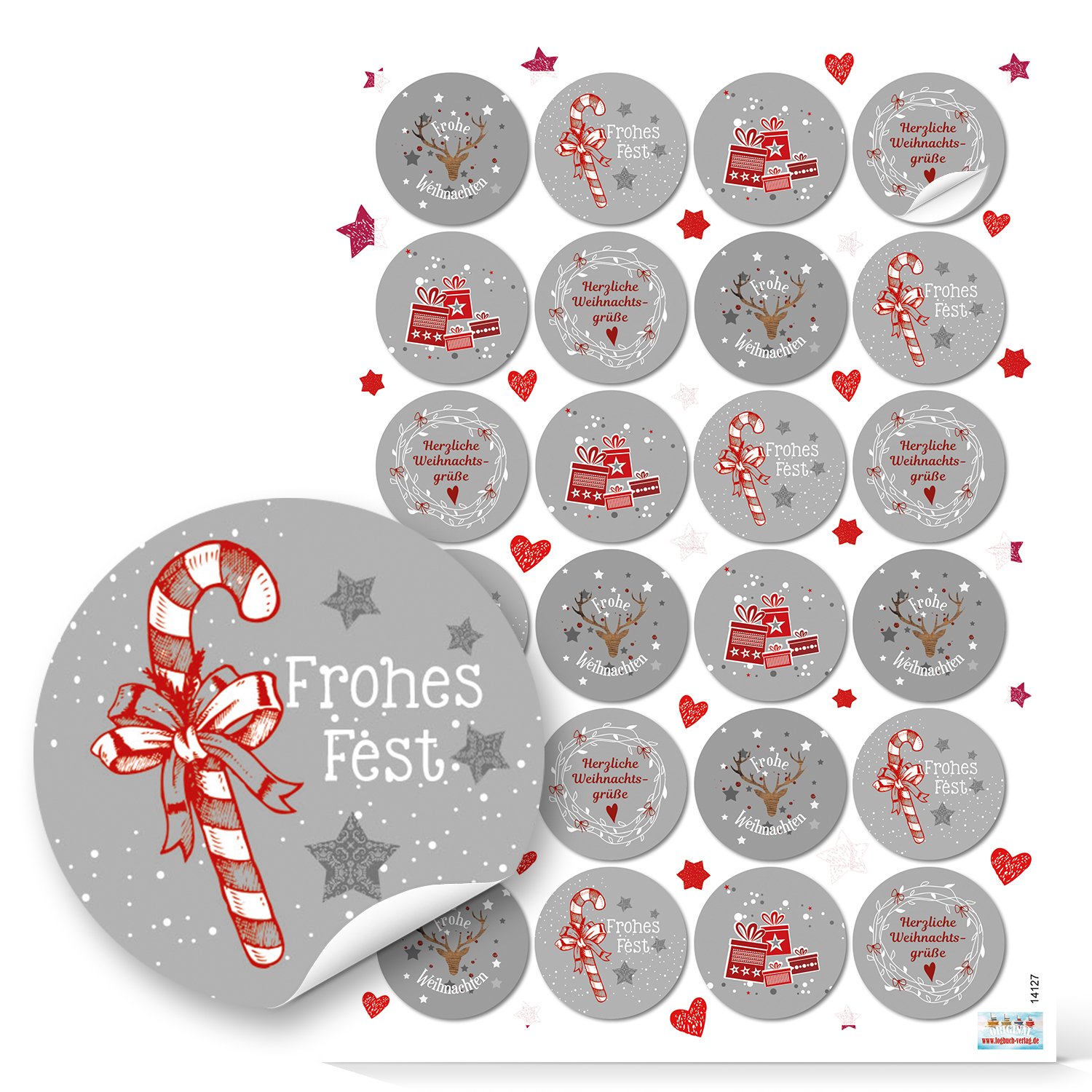 Set 131 Adesivi Rotoli Con Frasi Logbuch-Verlag – Perfetti Per Regali Di Compleanno E Natale - 5