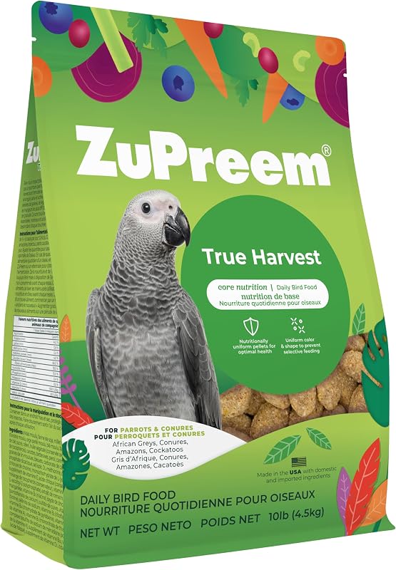 Alimento em pellets para aves pequenas ZuPreem True Harvest Parrot & Conure, 4,54 kg