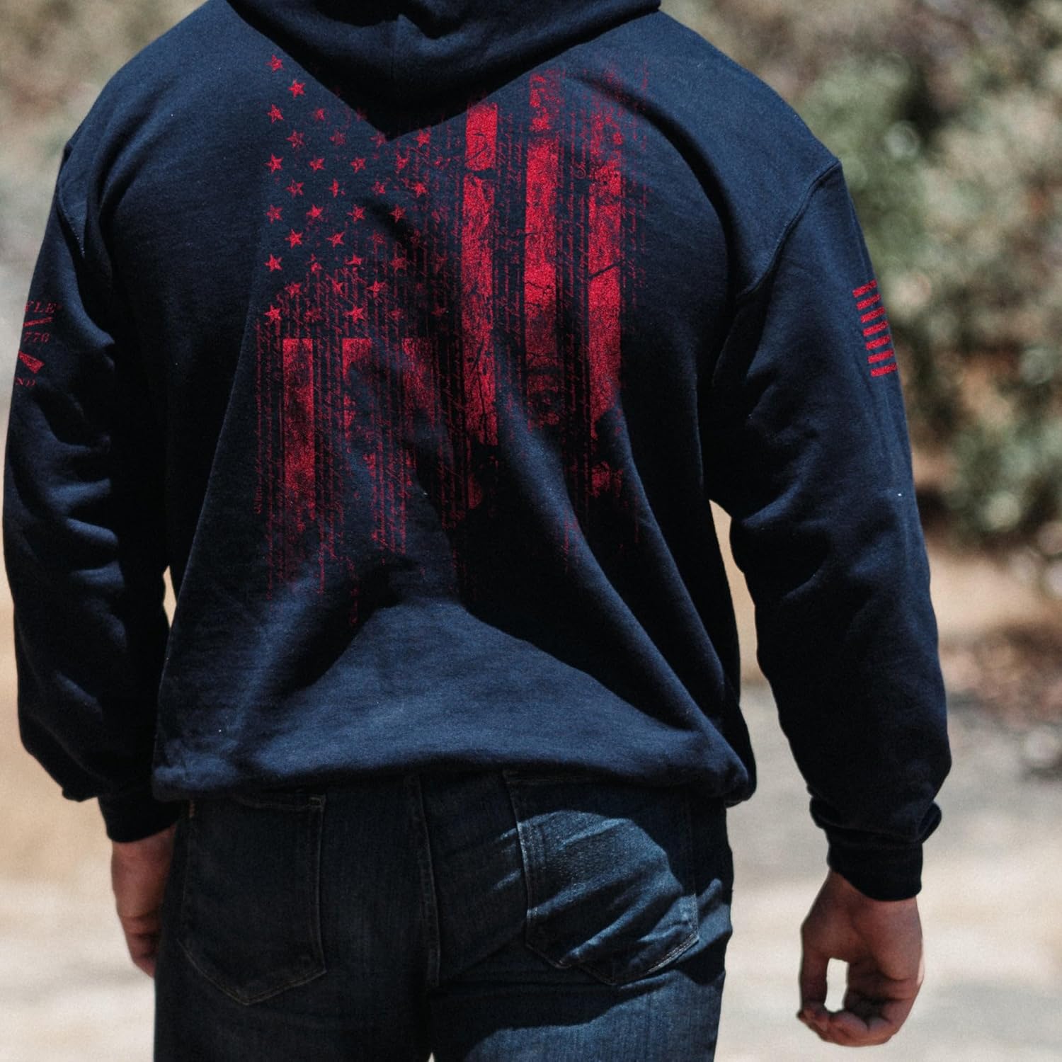 Grunt Style 1776 Flag Hoodie - Image 2