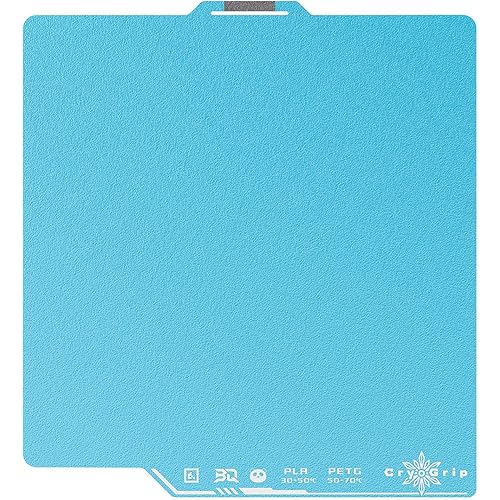 BIQU CryoGrip Pro Frostbite Cold Build Plate for Bambu-Lab P1S P1P X1C X1E A1 3D Printers, Super-Tack Spring Steel Sheet, 257x257mm, Room Temperature Printing, Double-Sided