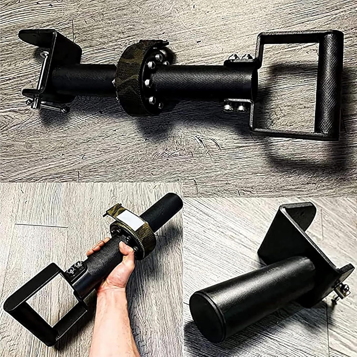 Arm Wrestling Exercise Handle for Forearm and Wrist Training, Wrist Rotation Training Forward and Reverse, Carbon Steel & Stainless Steel, 200kg Bearing, for Home Gym