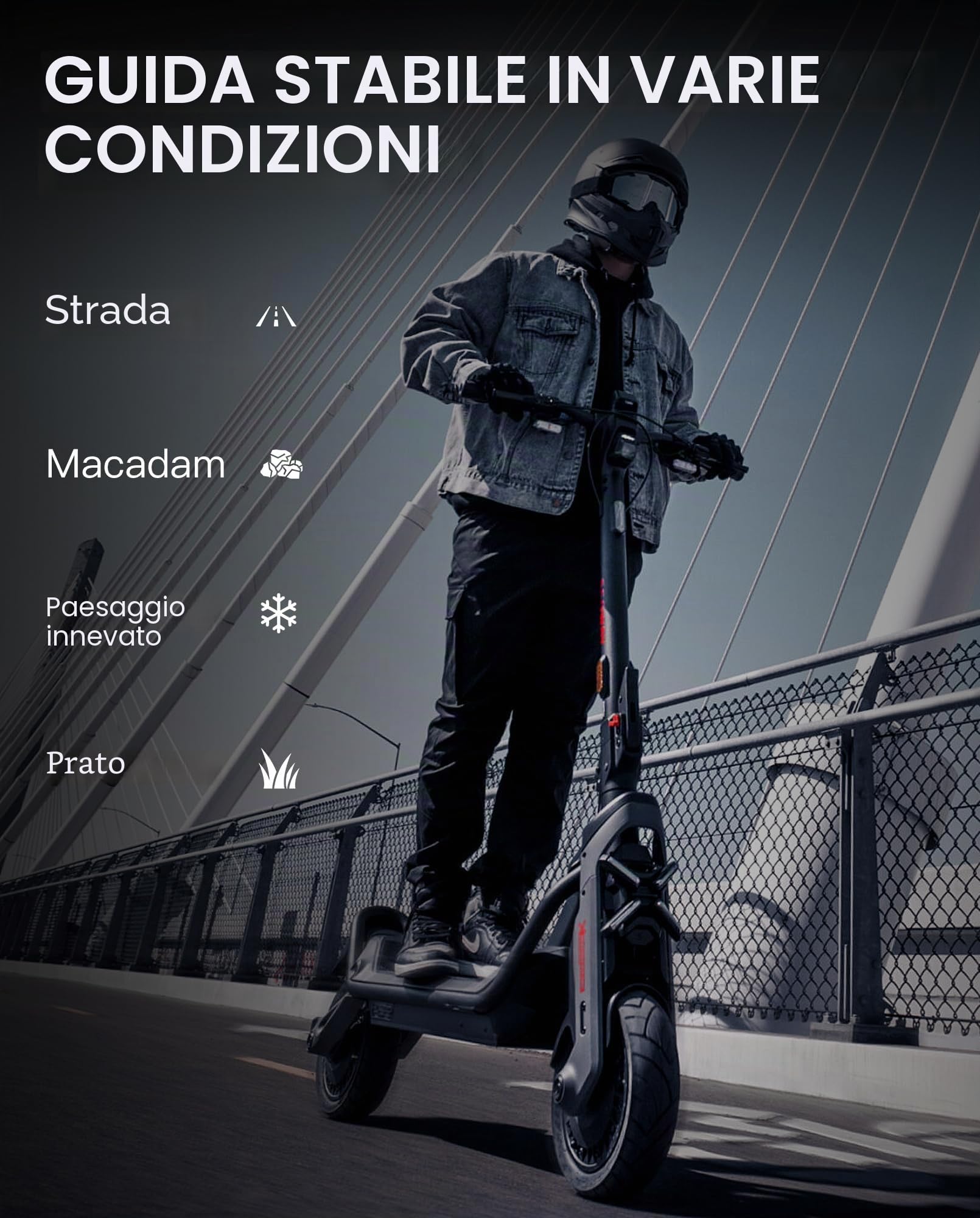 Pneumatico auto-sigillante da 11 pollici compatibile con Segway Ninebot GT3 & GT3 Pro KickScooter, pneumatici per scooter a vuoto in gomma ultra-larghi da 80/55-7.5 Pneumatico esterno antiscivolo da