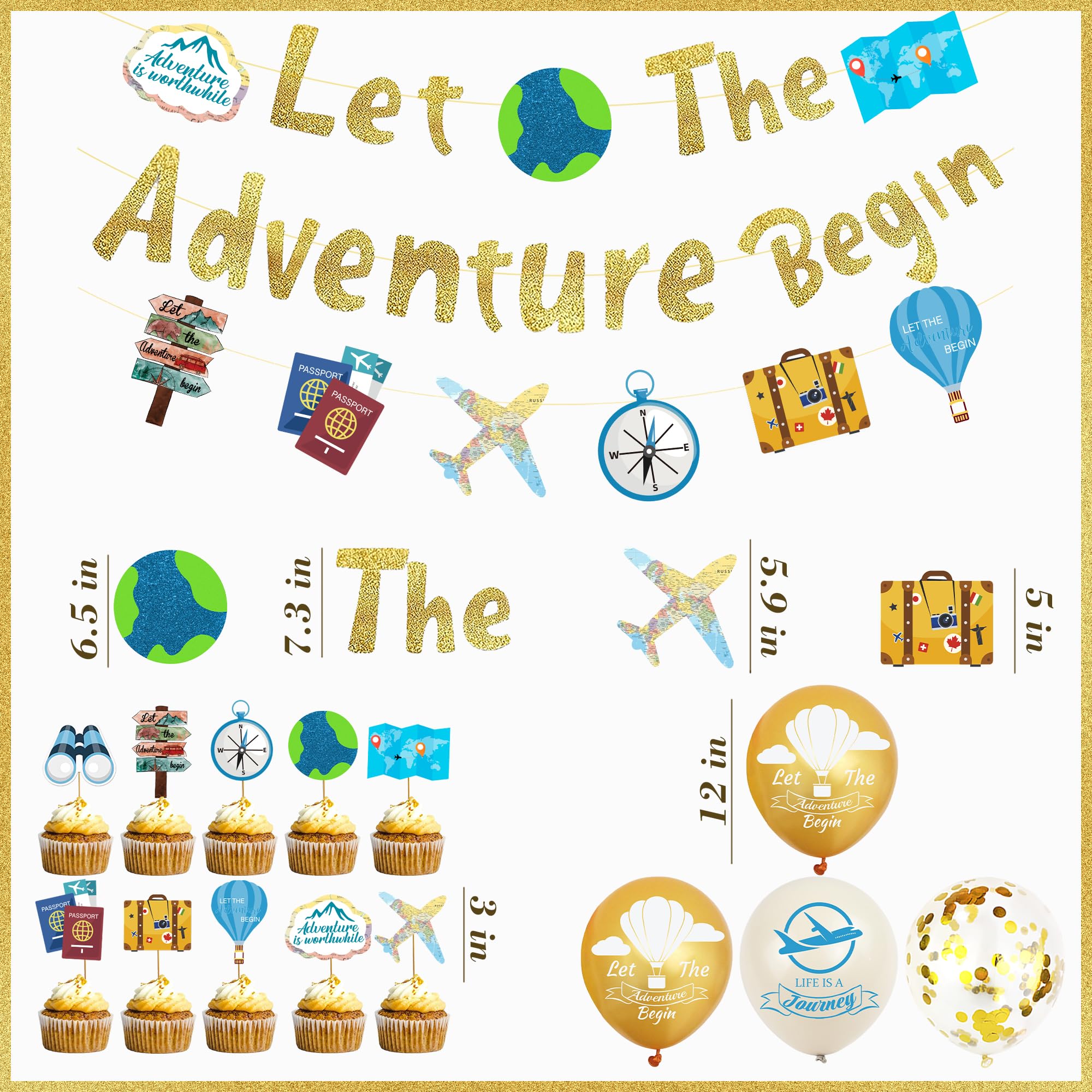 Bon Voyage Party Decorations Banner - Image 3
