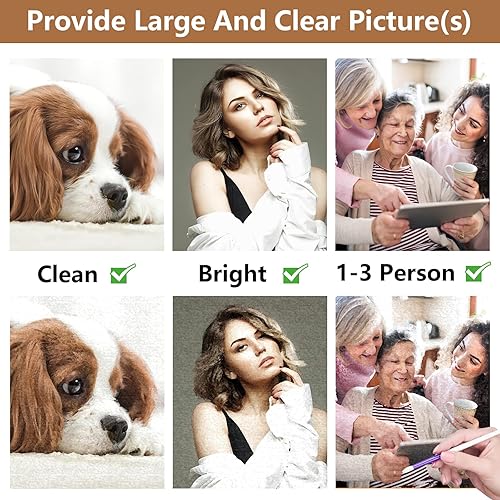 Miniatura 4 de Kit personalizado de pintura por números para adultos, lienzo personalizado de pintura al óleo para personalizar tus imágenes, pinturas de color por