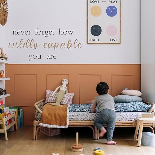 Miniatura 2 de Never Forget How Wildly Capable You are - Calcomanía de pared motivacional, con cita positiva, calcomanía de espejo, inspirador para el aula (Never