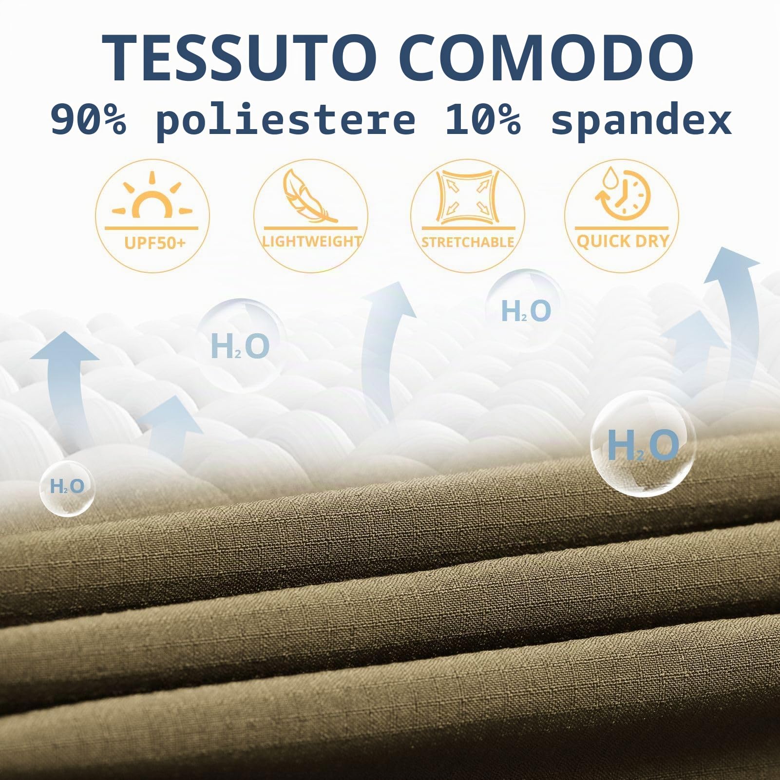 Hiauspor Pantaloni Trekking Donna Estivi Convertibili Montagna Escursionismo Leggeri con Zip off Pantaloni ad Asciugatura Rapida Elasticizzati UPF 50+
