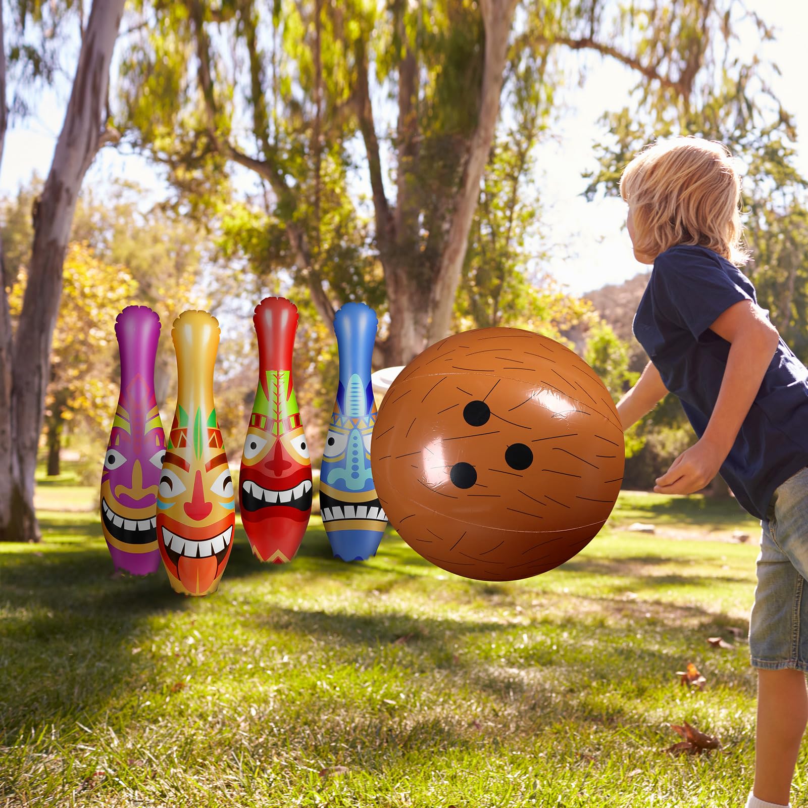 Giant Garden Skittles Giant Inflatable Bowling Pins With Weighted ...