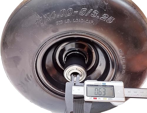 Miniatura 3 de Paquete de 2 neumáticos lisos de 11 x 4-5 con llanta negra, a prueba de pinchazos, compatibles con Stander B 72460040 no plana y 4169567 incluye