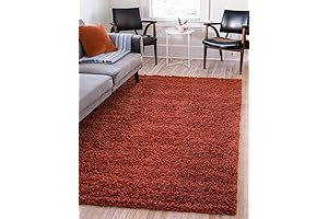 Ravishing Burnt Orange Area Rug (5'1" x 8' Rectangle, Terracotta)