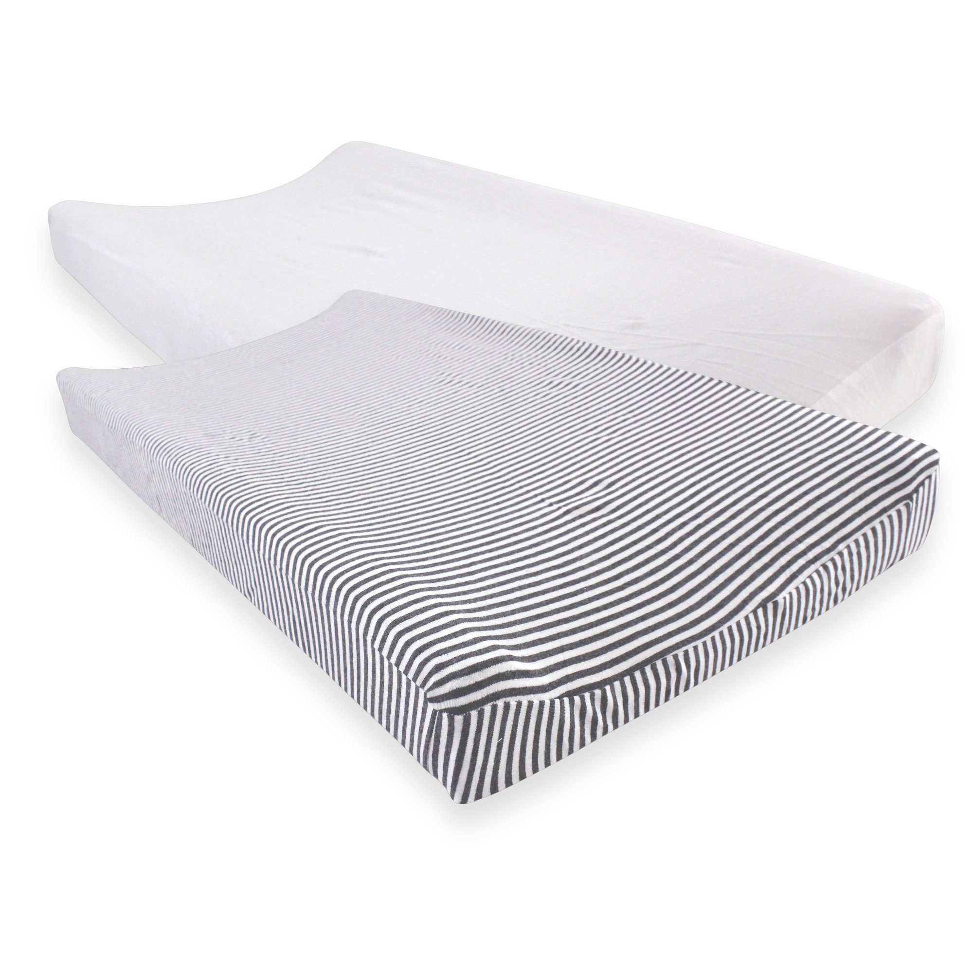 Touched by Nature Housse pour matelas à langer en coton biologique Gris anthracite chiné. taille unique