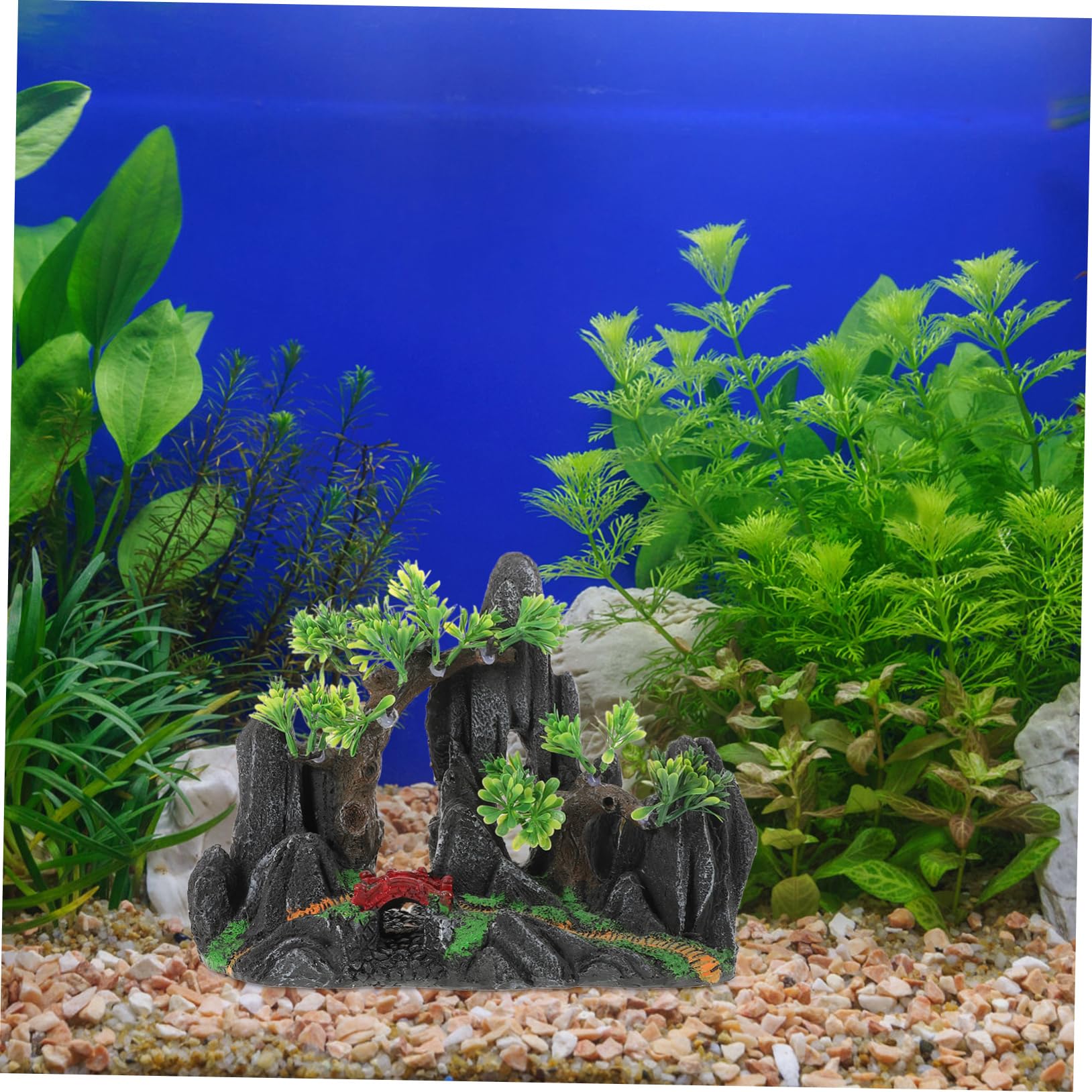 Decoración De De Diseño De Rocalla y Montañas Artificiales para Peceras Accesorio De Paisaje Acuático para De y Camarones Estabilidad y Excepcional
