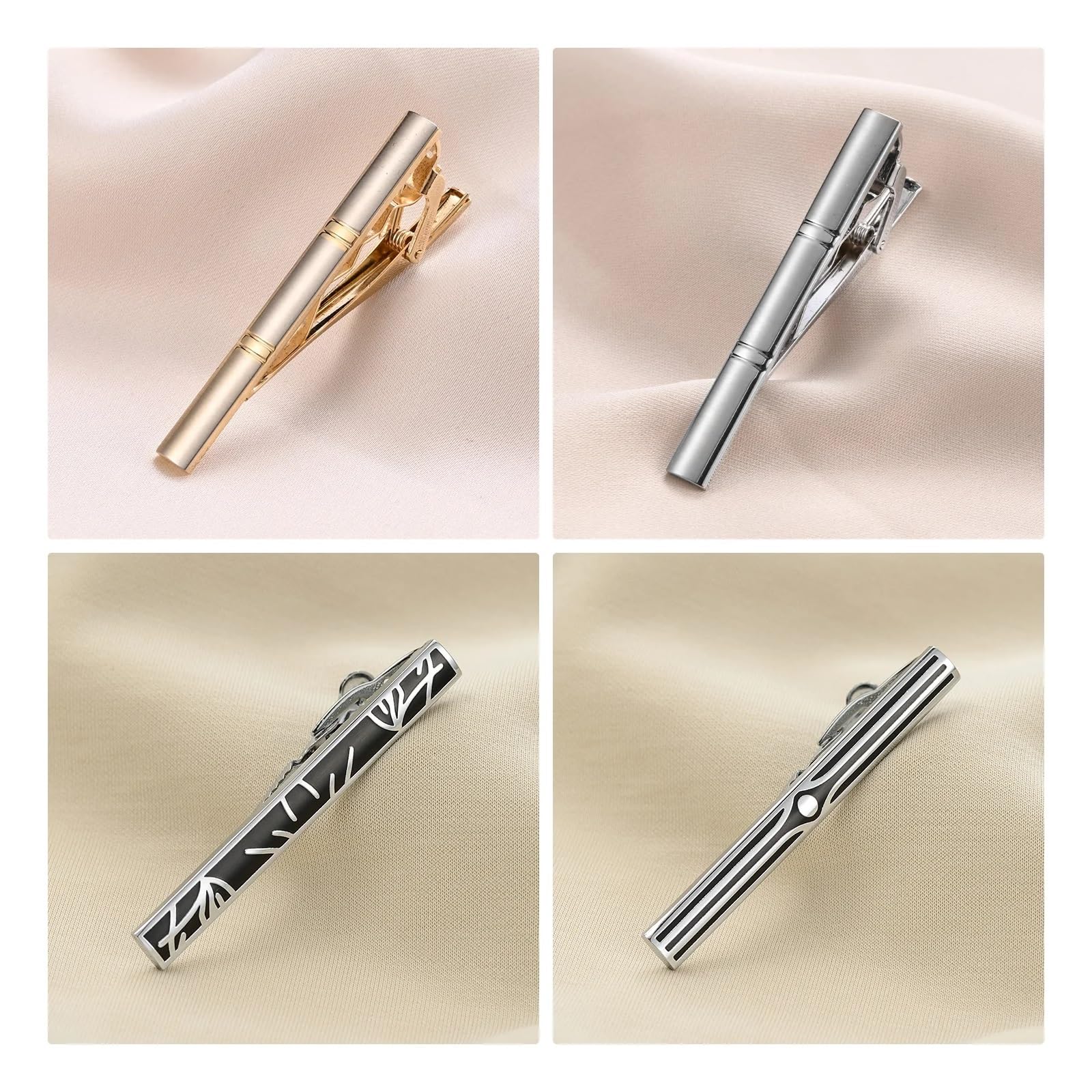 7/8-teiliges Krawattenklammer-Set mit Geschenkbox, Hochzeitsgastgeschenk, luxuriöser Herrenschmuck, Geschäftsmann, Hemd, Manschettenknöpfe, Geschenk for den Ehemann