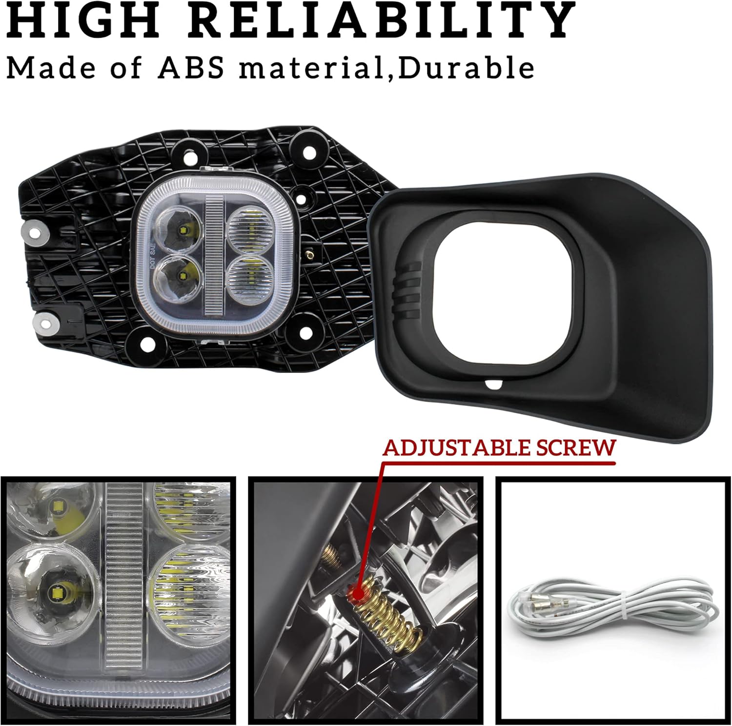 KEWISAUTO LED Fog Lights w/DRL for 2011-2016 Ford F-250 F-350 F-450 F-550, Bumper Light Driving Light Fog Lamp Daytime Running Lights for Ford F250 F350 F450 F550 2011-2016 Accessories