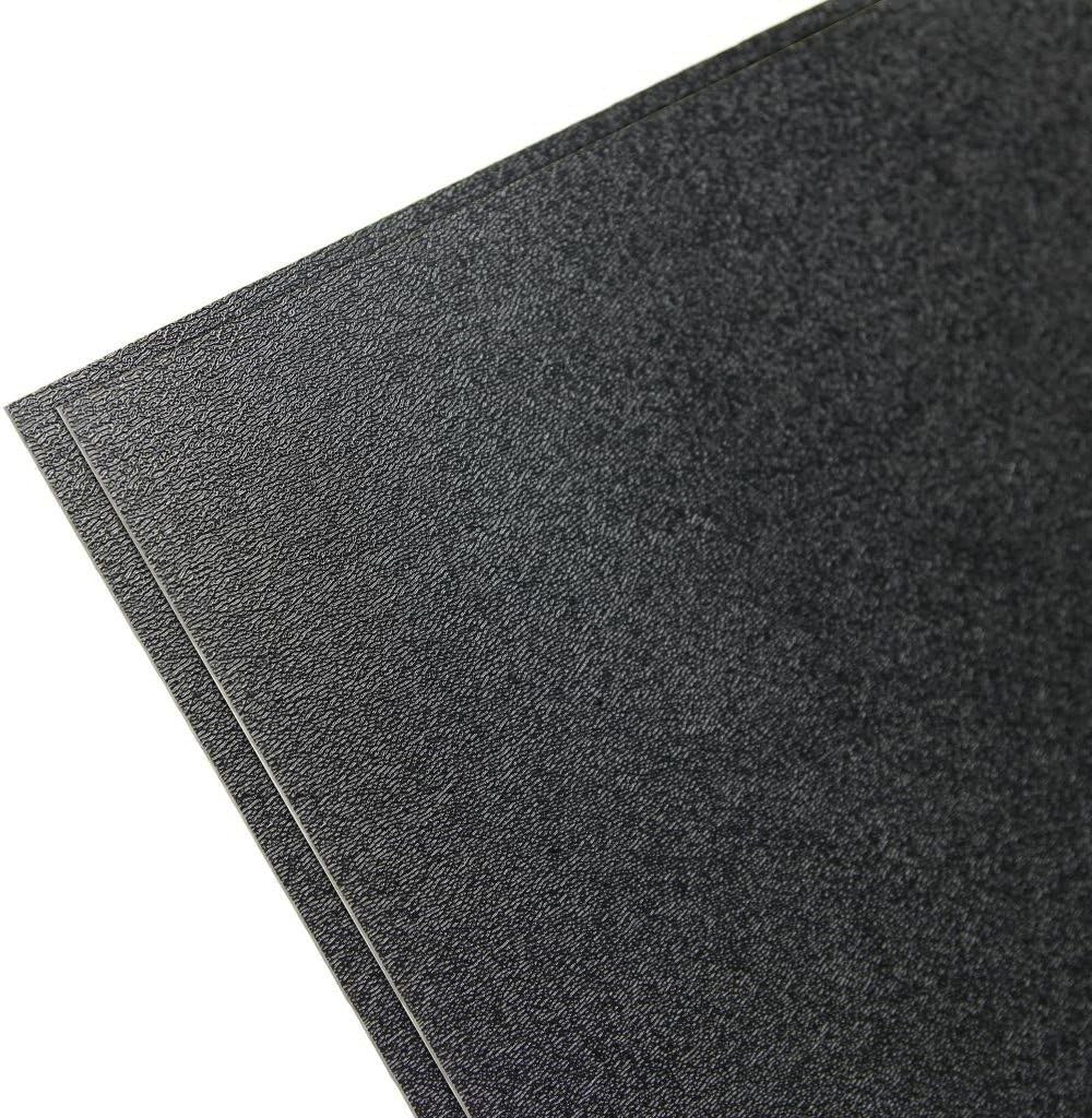 ABS-BK-1-4/1212 ABS Textured Plastic Sheet 1/4" (0.250"), 12" x 12" - Black, Plastic