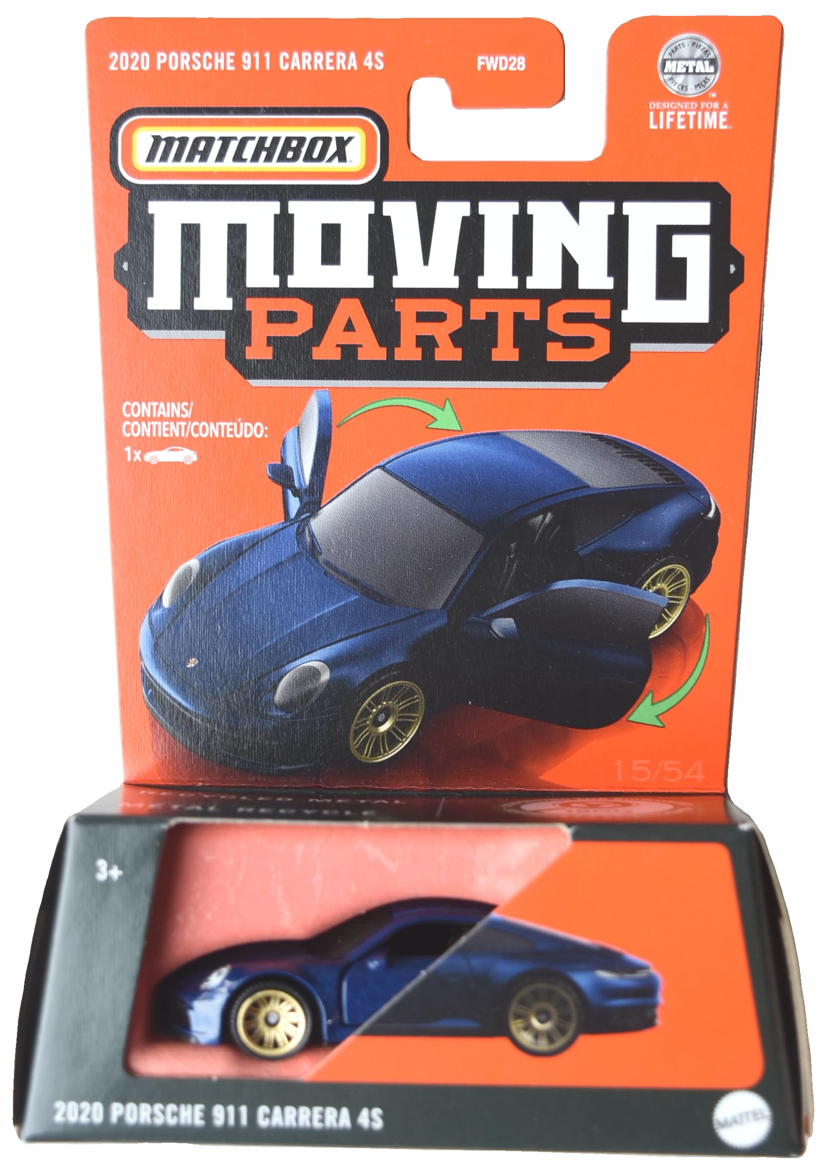 Amazon.com: Matchbox 2020 Porsche 911 Carrera 4s, Moving Parts