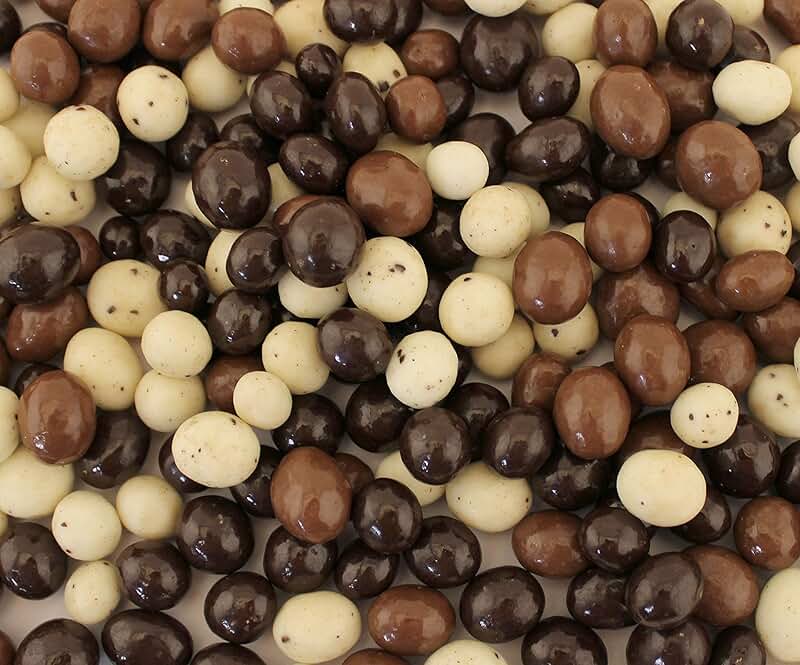 dark chocolate covered coffee beans