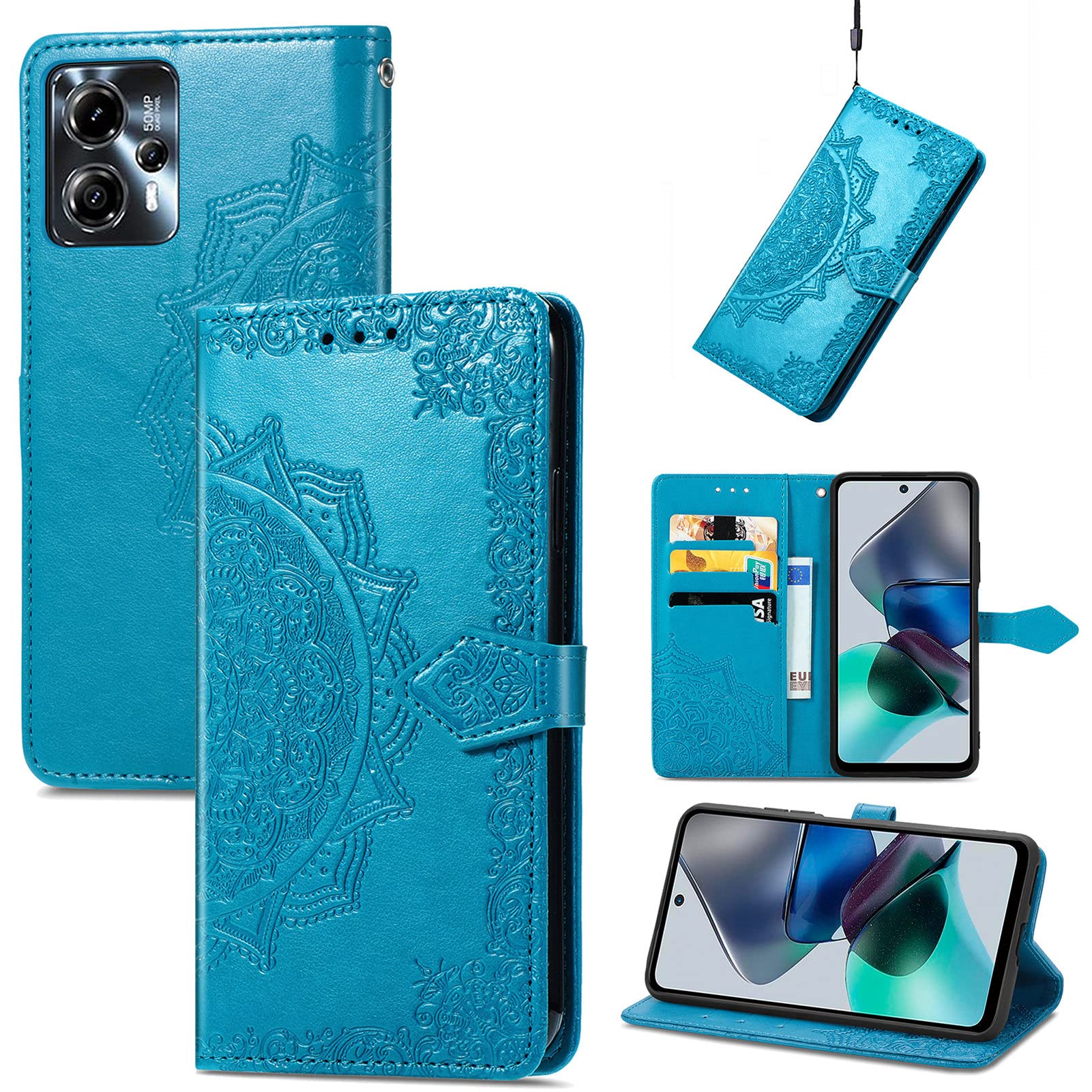 Cover per Motorola Moto G13/G23/G53 Custodia Cover Pelle Libro