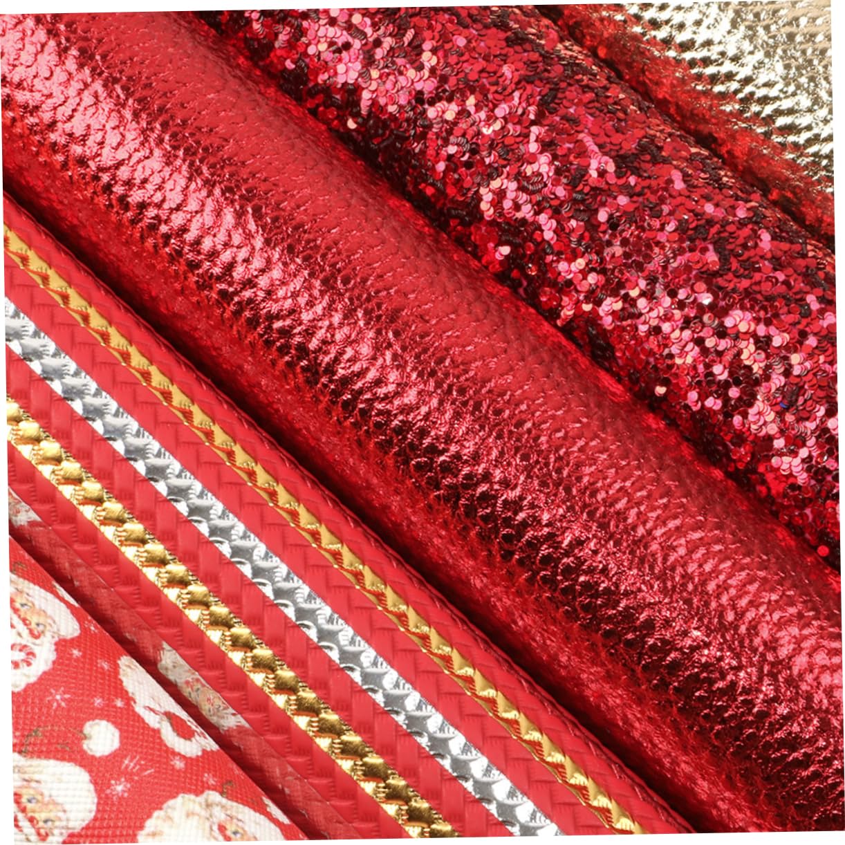 VILLCASE 21 Pezzi Pelle Natalizia lavoretti di Natale bricolage Natale lavoretti Natalizi Kit per la Costruzione dell'Arco Tessuto Artigianale Sintetico Materiale Fai da Te Tessuto in Pelle
