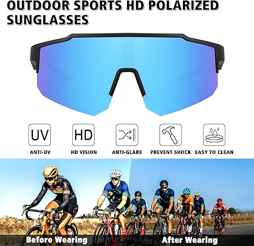 Miniatura 229 de STORYCOAST Lentes de sol deportivos polarizados para hombres y mujeres, para conducir, pesca, ciclismo, bicicleta de montaña, protección UV400