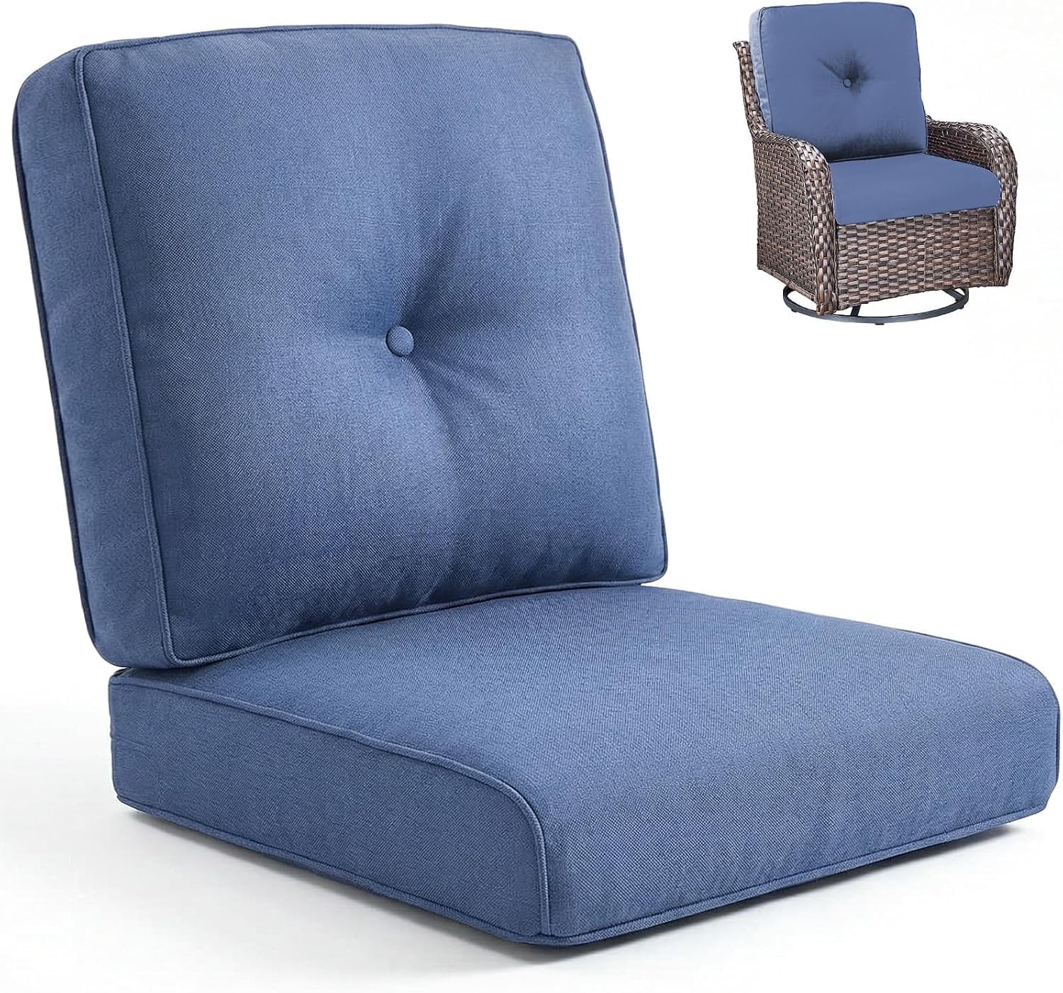widesmile Outdoor Rattan Replacement Cushions, Blue