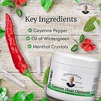 Vista 3 de Christopher's Original Formulas Pomada de calor de cayena, tópico herbario cálido para molestias y circulación, 4 onzas líquidas