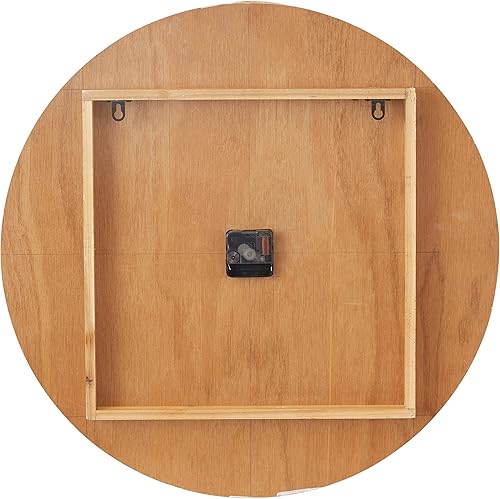 Miniatura 5 de Deco 79 Reloj de pared con brújula de madera con detalles de cuerda, 24 x 2 x 24 pulgadas, azul