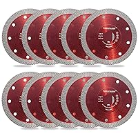 Vista 9 de TOOLEAGUE Hoja de sierra de diamante, hoja de azulejos súper fina de 4-1/2 pulgadas, rueda de corte de diamante para cortar mármoles de granito