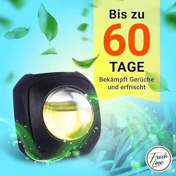 Fresh Line Auto Entlüftungsclip | Regulierbare Duftstärke | Lufterfrischer für Ihr Auto | Einfach an der Lüftung befestigen | bekämpft Gerüche | Bis zu 60 Tage langanhaltender Duft | Neues Auto - 3