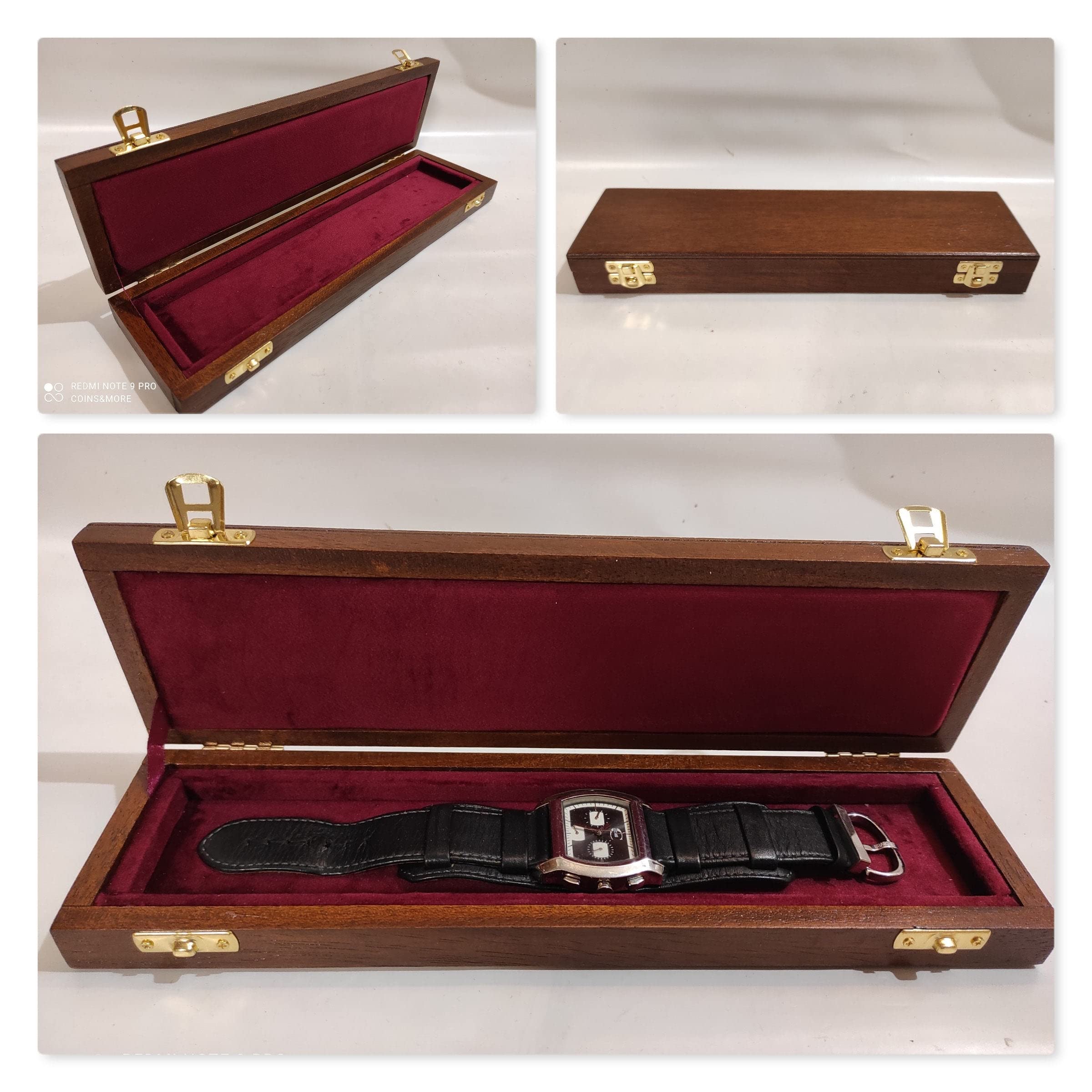 Écrin montre en bois massif Coins&More pour protéger vos montres des rayures