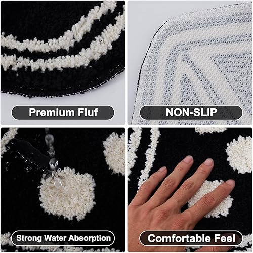 Miniatura 7 de Alfombra de dados - Alfombra única para decoración de dados para bañera, dormitorio, estética, baño, ducha, absorbente, antideslizante, decoración