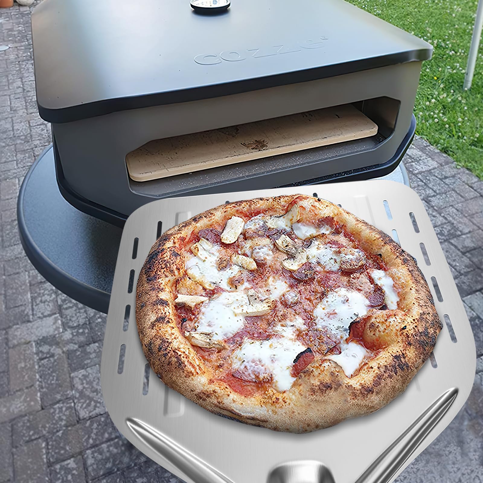 HK10892-Pelle à Pizza Perforée en Aluminium. 7. 8. 9. 10 Pouces. Outil