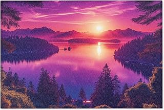 The Purple Sunsets Over Puget Sound Area Rug 24x36 in