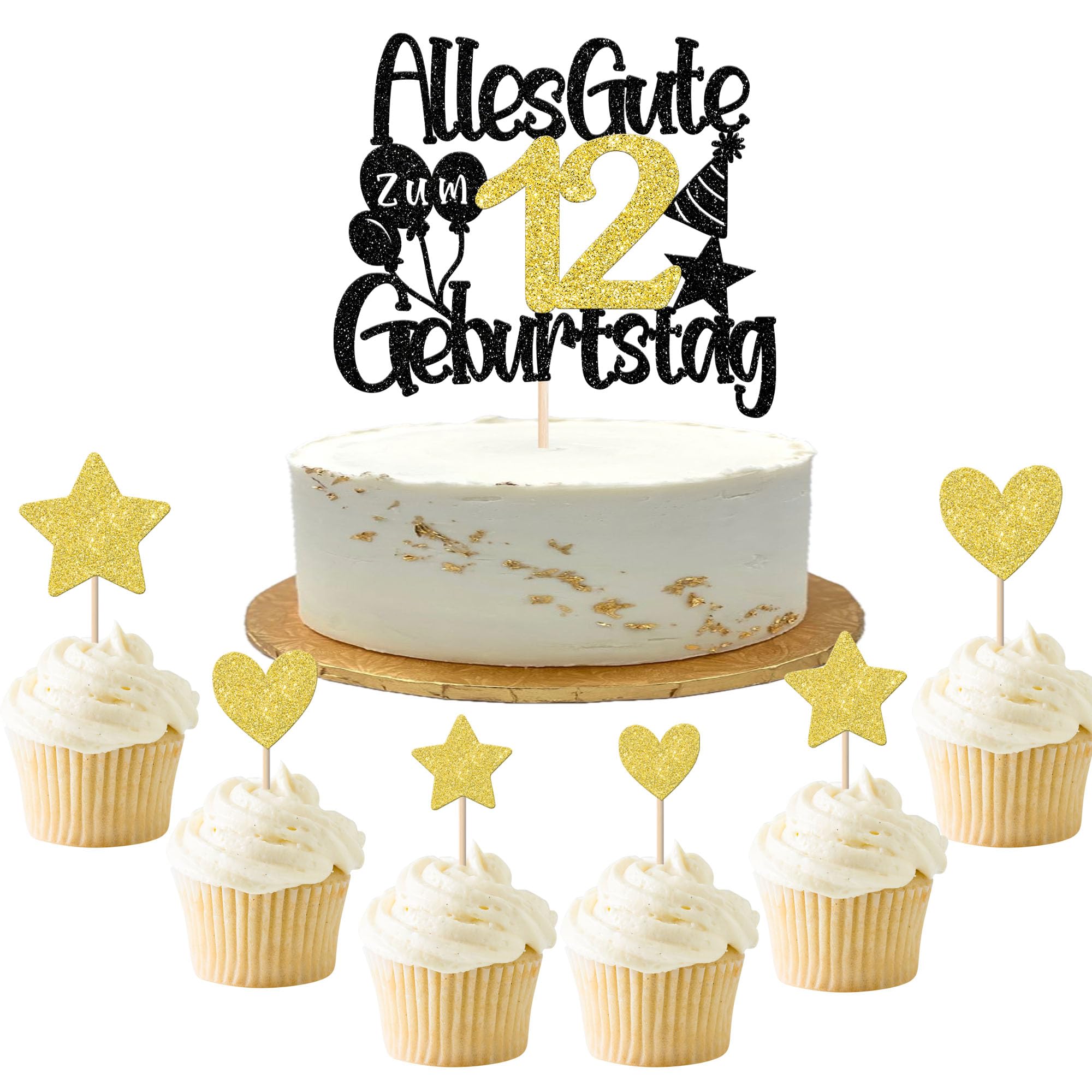 1 Stück Renn Auto Tortendeko Glitzer Fast One Cake Topper Ka