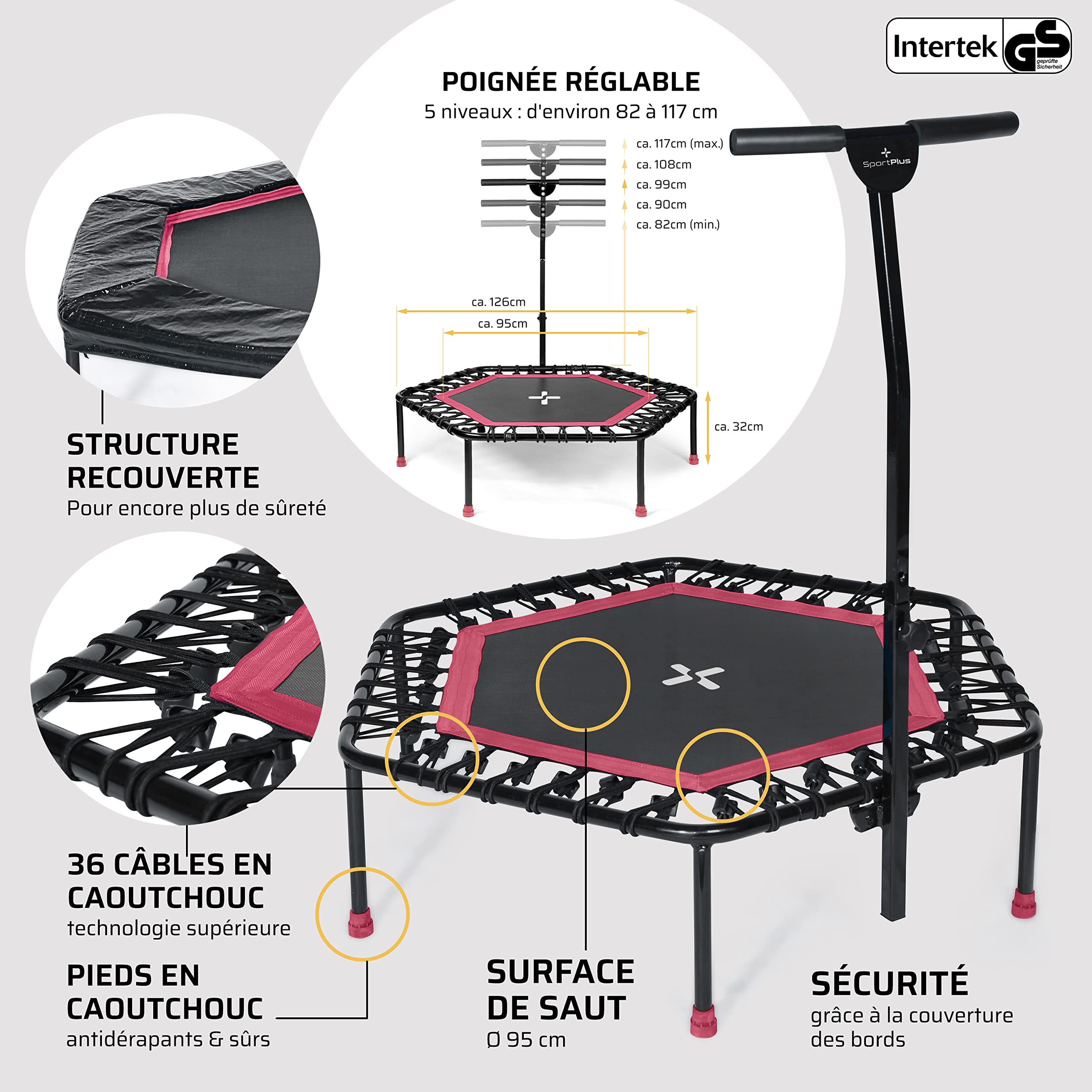 Sportplus - Trampoline de Fitness/Gymnastique