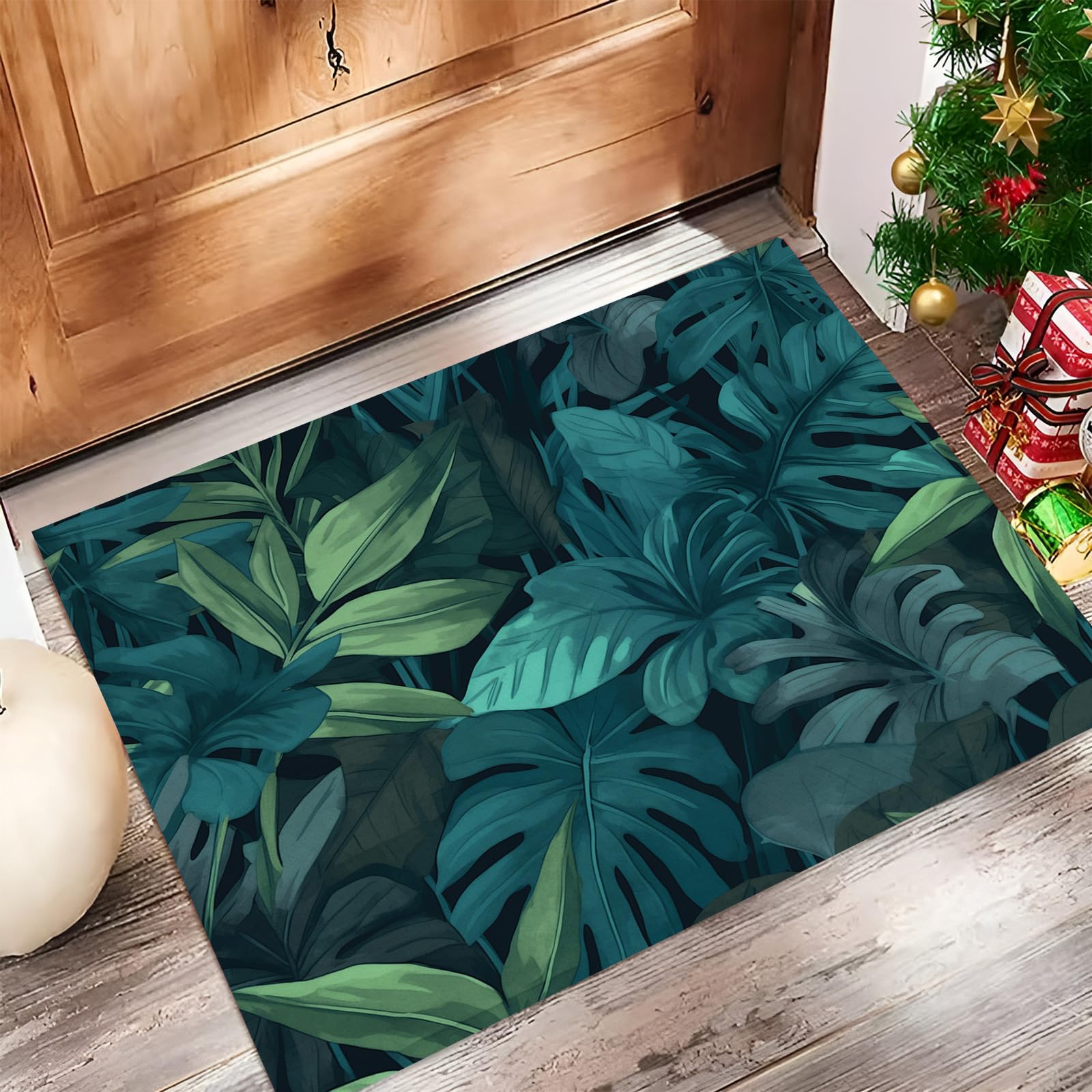 Tapis d'entrée Antidérapant Tropical 90x150cm pour Couloir et Entrée Moderne