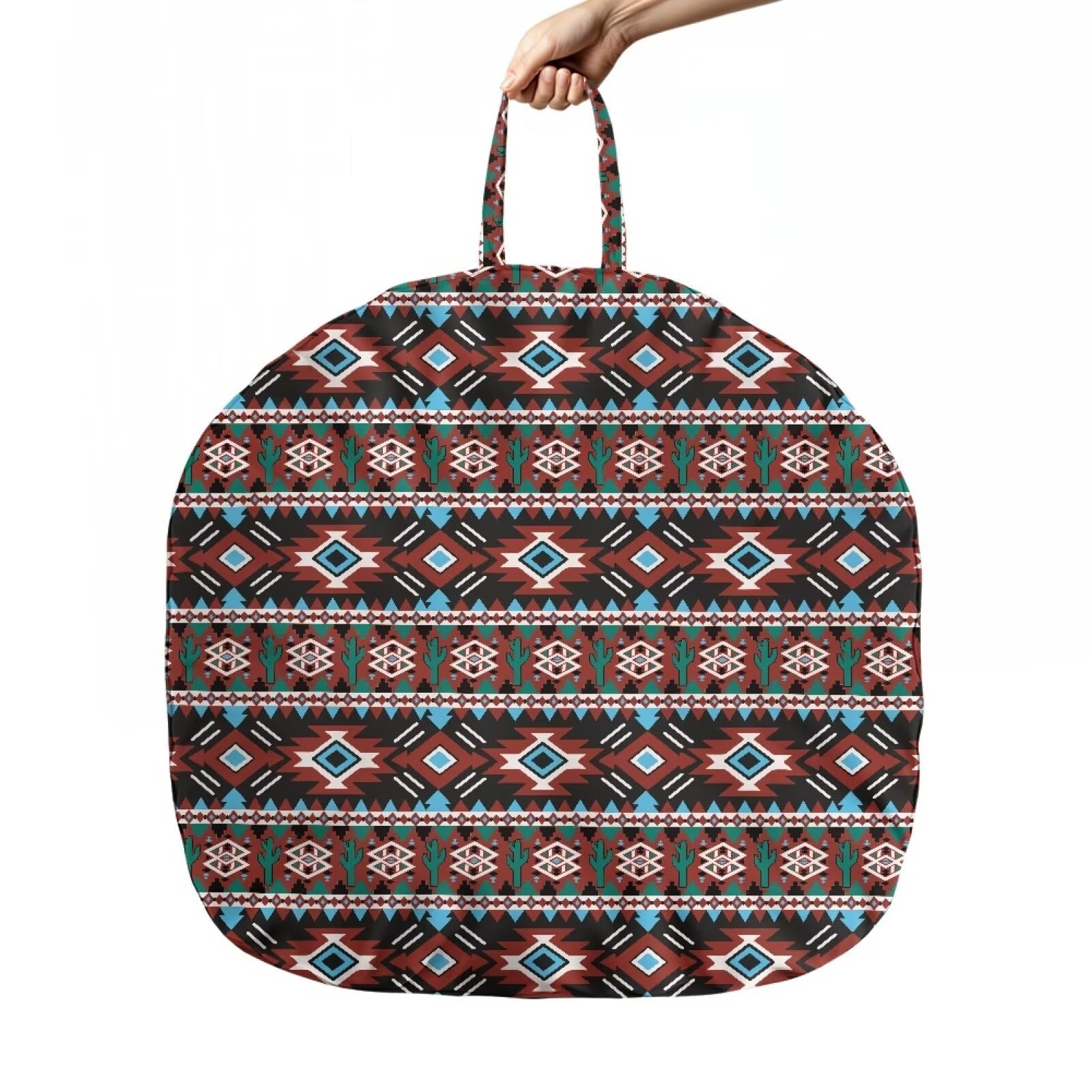 Txsniver Baby Lounger Cover Stretchy Baby Lounger Slipcover Soft Infant Lounger Cover Comfortable Newborn Lounger Pillow Case with Zipper, 25.6 x 24 Inch, Tribal Ethnic Aztec Pattern Cactus