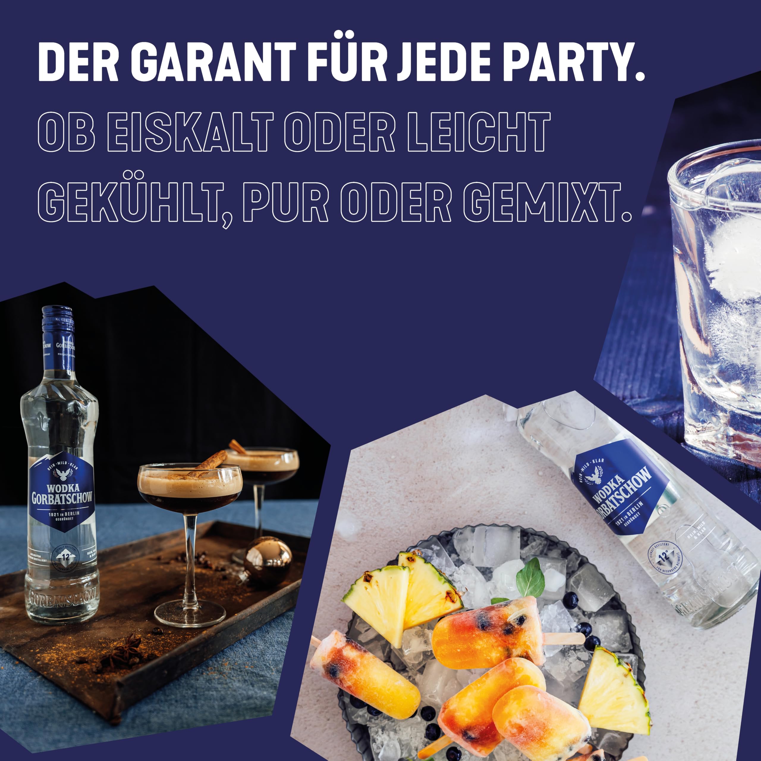 Wodka Gorbatschow 37,5 Prozent vol. (1 x 0,7 l) Premium Vodka - absolute Reinheit und Klarheit, milder Geschmack, ideal als Longdrink, im Cocktail oder als Shot