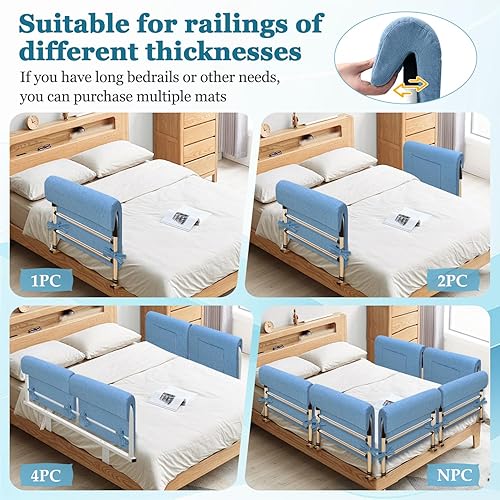 Miniatura 6 de Fundas para rieles de cama de hospital, almohadillas acolchadas de espuma para riel de cama, almohadillas protectoras de caídas para adultos