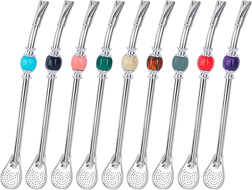 Miniatura 5 de Premium Yerba Mate Bombilla Paja Acero Inoxidable (Marrón)